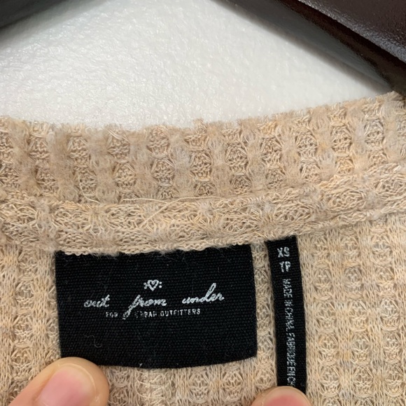 Urban Outfitters Out From Under waffle knit button up sweater top - Picture 6 of 6